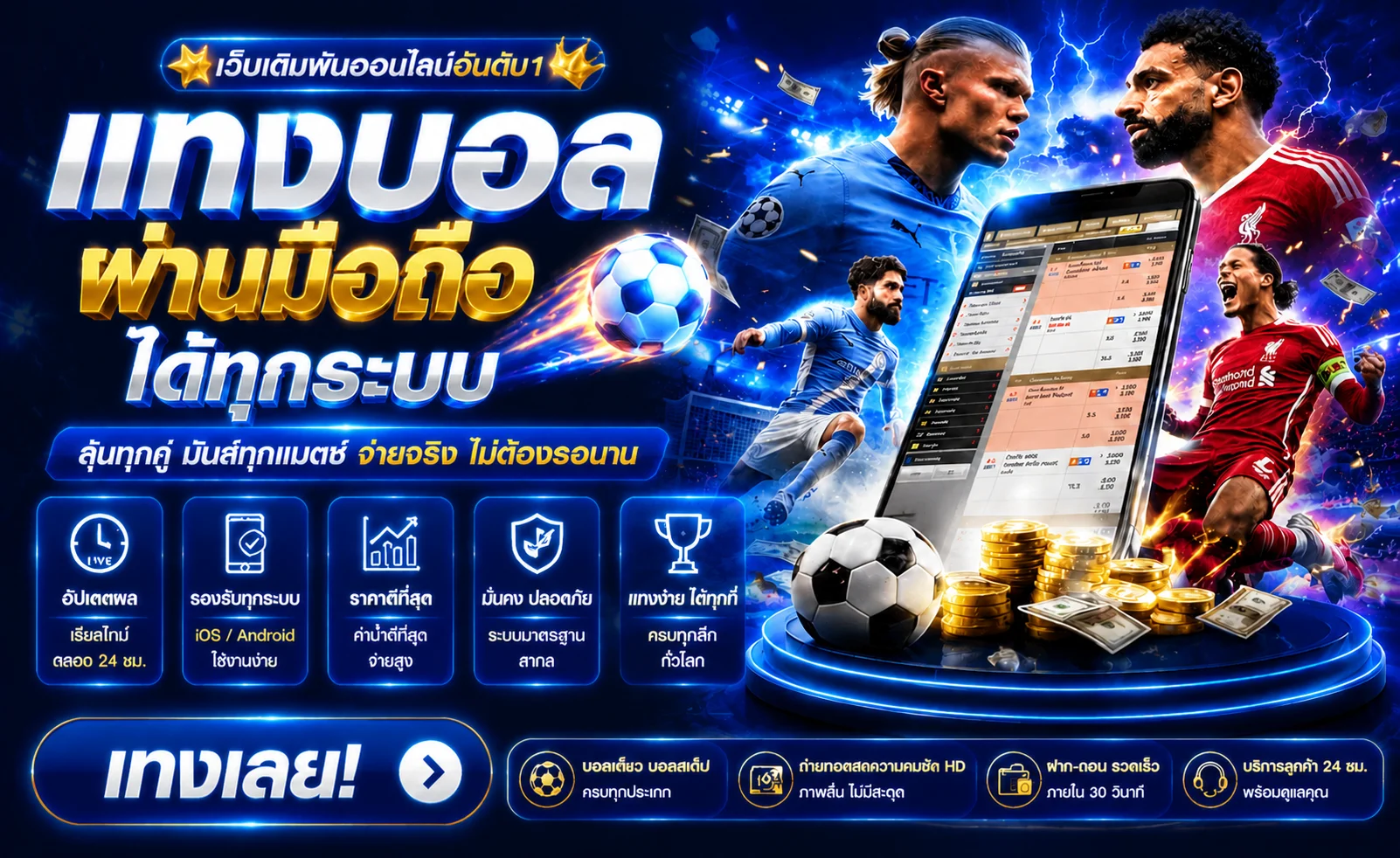 แบนเนอร์แทงบอลออนไลน์ อาลัว 168 พร้อมราคาน้ำและตารางลีกดัง